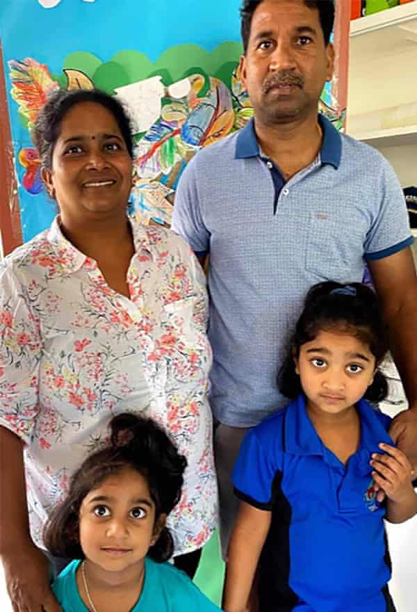 Biloela Tamil family Priya, Nades Murugappan and their Australian-born daughters Kopika and Tharunicaa.