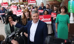 Labour leader Keir Starmer addresses the media before the party conference