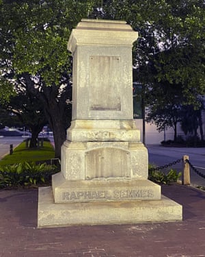 The empty pedestal on 5 June after the statue was removed