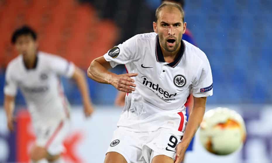 Bas Dost in action for Eintracht Frankfurt against Basel in the Europa League this month.
