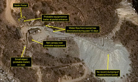 A satellite image from 13 April 2017 shows North Korea’s Punggye-ri nuclear test site