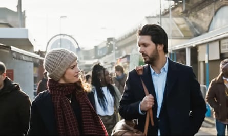Lily James and Shazad Latif in What's Love Got to Do with It?