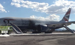 British Airways flight BA2276 on the tarmac at Las Vegas airport.
