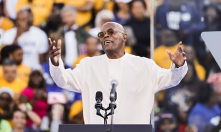 Samuel L Jackson at the rally.
