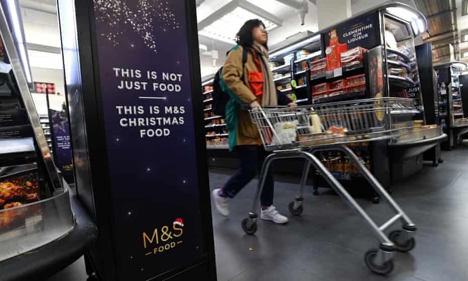 A customer at a Marks &amp; Spencer store in London