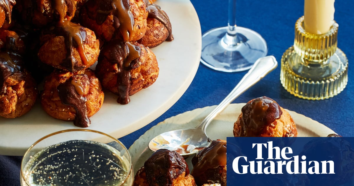 Benjamina Ebuehi's coffee caramel and rum choux tower Christmas showstopper recipe