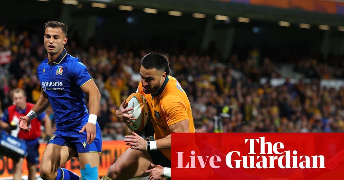 Wallabies in action against Italy in Perth