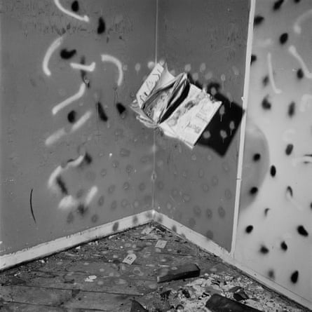 Break-in … a photograph from John Divola’s Vandalism series taken in 1974-75.