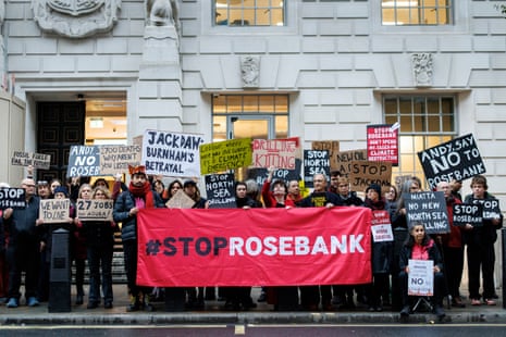Climate protesters from Fossil Free London hold placards during a protest against the Jackdaw decision outside the Department for Energy Security and Net Zero in London this morning.