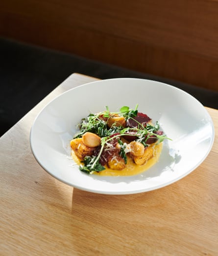 Squash Fork Gnocchi With Roasted Beetroot, Parmesan, Garlic Butter And Butternut Squash Sauce.
