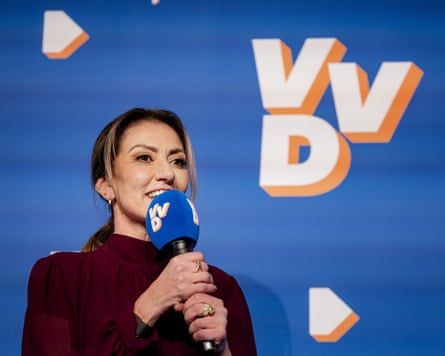 VVD leader Dilan Yesilgoz responds to the results of the Dutch parliamentary elections Vvd Results Evening, The Hague on 29 Oct 2025
