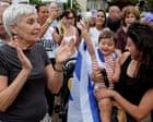 ‘It feels like a dream’: protests come to end as Israelis sing in Hostage Square