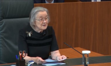 Lady Hale during the verdict on the prorogation of British parliament, 24 September 2019.