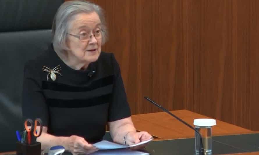 Lady Hale delivering the verdict on the prorogation of parliament, September 2019.