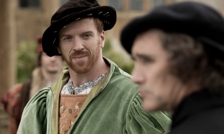 Damian Lewis as Henry VIII and Mark Rylance as Thomas Cromwell in Wolf Hall.
