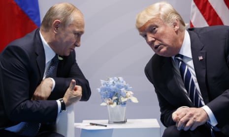 Donald Trump meets Vladimir Putin at the G20 summit in Hamburg.
