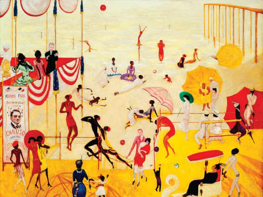 Asbury Park South, Florine Stettheimer, 1920. These paintings show black Americans enjoying a beach that was closed at the time due to segregation