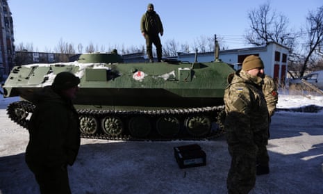 Ukrainian army medics in the town of Avdiivka