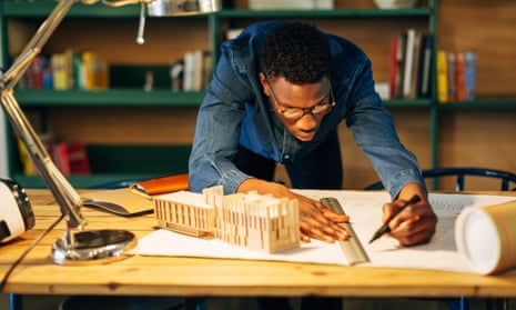 Architect Young Man Working In Your Project.Skills gaps could cost the average UK SME up £318,000 over the next five years – training up young talent should therefore be a priority.
