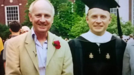 Byrne with his father, Dermot.
