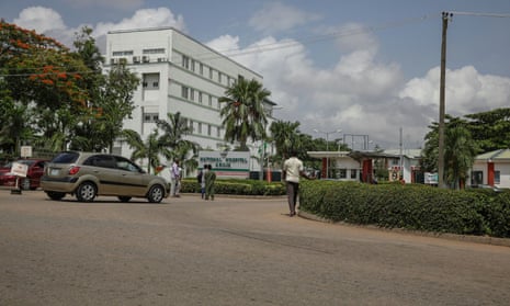 People are seen going into the National hospital in Abuja, Nigeria on 15 June, 2020, after resident doctors commence a strike, as Covid-19 infection continue to rise.