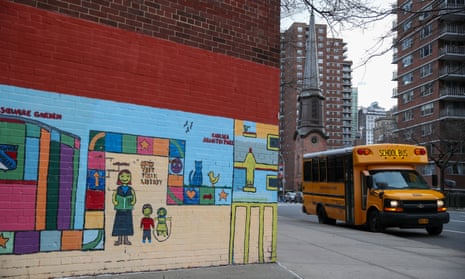 An elementary school in New York City. The child tax credit expired in January, plunging an estimated 3.7 million children into poverty – a 41% increase from December.