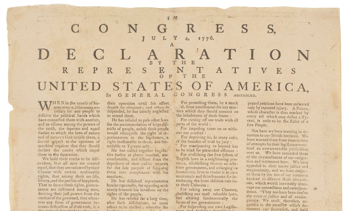 First Paragraph Of The Declaration Of Independence