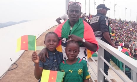 Fans of the Lionesses, Cameroon’s women’s football team, cheer them on at the start of the tournament.