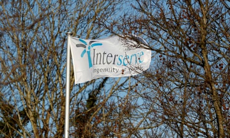 Interserve logo on a flag