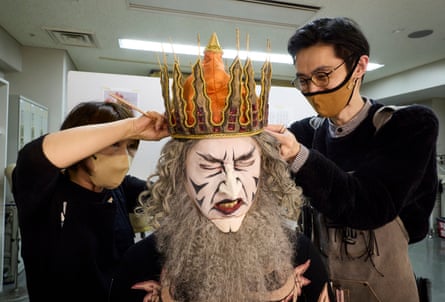 Backstage inside the WHAM (Wigs, Hair and Make-up) department