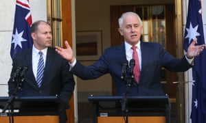 Malcolm Turnbull and Josh Frydenberg announce the Coalition’s backing for the national energy guarantee after a party room meeting.