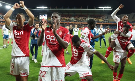 Youssouf Fofana and his teammates enjoy the moment as Monaco book a place in the Champions League.