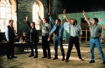 The Full Monty troupe … from Tom Wilkinson, William Snape, Robert Carlyle, Steve Huison, Hugo Speer, Paul Barber and Mark Addy.