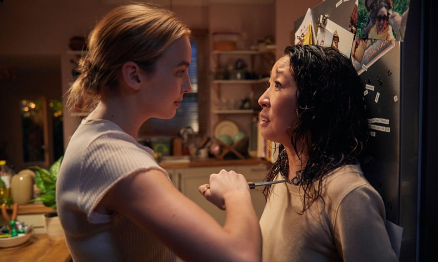 Comer and Oh in Killing Eve.