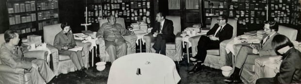 Participants in the 1972 China-US talks chairman Mao and president Nixon