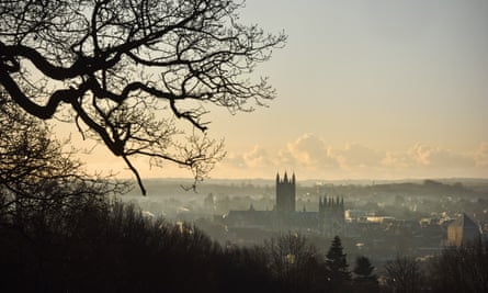 A frosty dawn over Canterbury.