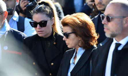 Sophie and Dominique Tapie at Bernard Tapie’s funeral