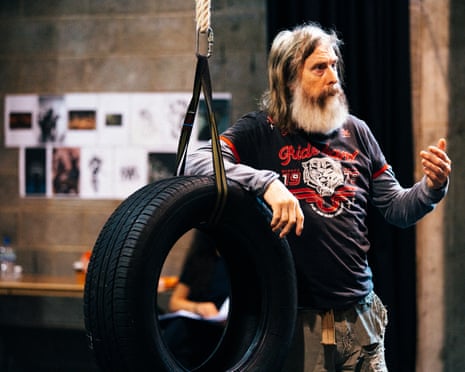 Rehearsal images Rajiv Joseph's Bengal Tiger At The Baghdad Zoo at the Young Vic, November 2025. 443 David Threlfall. BTATBZ rehearsal. Young Vic (c) Isha Shah