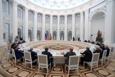 The Russian president speaking at a meeting with parliamentary leaders on Thursday