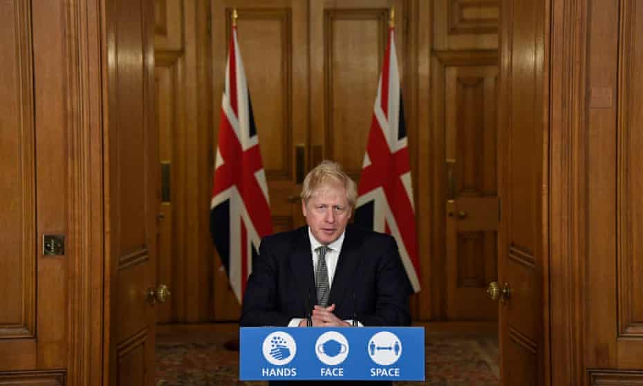 covid boris johnson faces tory fury amid hints of further england lockdown boris johnson the guardian