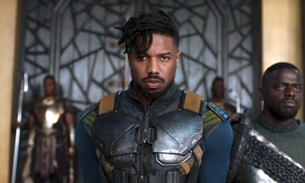 Michael B Jordan as Erik Killmonger in Black Panther