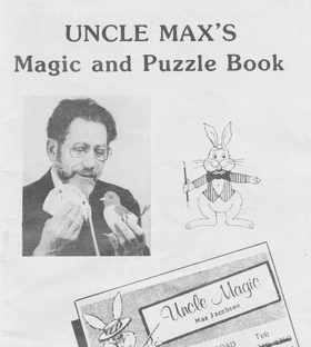 A book by Jacobson’s father, Max, who was a children’s conjuror in his spare time
