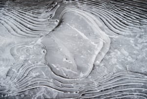 Ice patterns created by sub-zero temperatures
