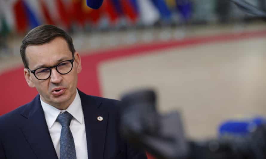 The Polish prime minister, Mateusz Morawiecki
