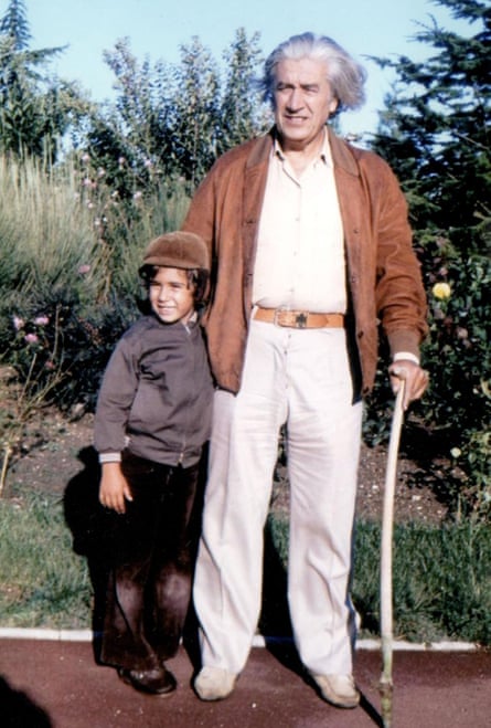 Sergiu Celibidache, conductor, with his son Serge.