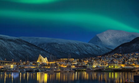 Tromso at night.