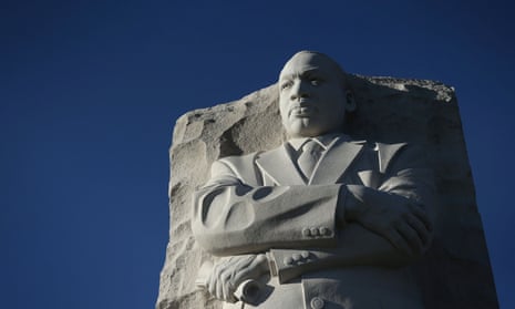 Washington DC Commemorates Martin Luther King Day<br>WASHINGTON, DC - JANUARY 18: The statue of Martin Luther King Jr. is seen at Martin Luther King Jr. Memorial January 18, 2016 in Washington, DC. The nation observes the life and legacy of Martin Luther King Jr. today. (Photo by Alex Wong/Getty Images)