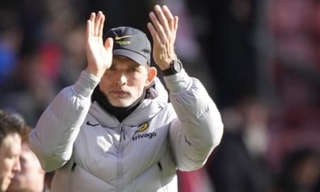 Thomas Tuchel salutes Chelsea’s travelling supporters following his side’s 6-0 victory against Southampton at St Mary’s on Saturday.