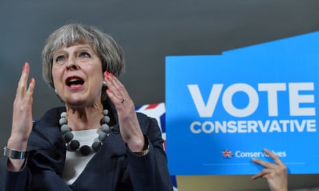 Theresa May campaigns ahead of the 2017 general election