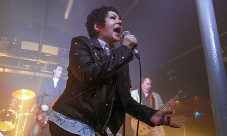 Pauline Murray with Penetration on their 40th anniversay tour in 2017.